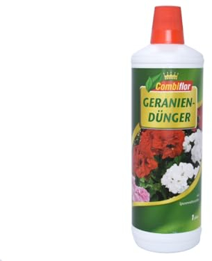 Geraniendünger mit Spurennährstoffen 1000ml, Flüssiger Pflanzendünger für vielfältige Pflanzen, unterstützt Wurzel-, Blatt- und Triebwachstum, fördert Gesundheit und Farbe.