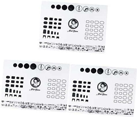FOMIYES 3pcs Nail Art Supplies Nail Polish Coloring Mat Stamping Plates Silicone Mats