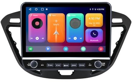 GPS Navi Navigationsgerät für Auto mit Carplay&Android Auto,Europa UK 52 Karten, Lebenslang kostenlosem Kartenupdate(Typ B)