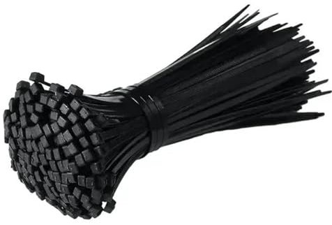 100PCS Premium Plastic Wire Ties,Tie Straps Self-Locking Nylon Zip Ties,Multi-Purpose Nylon Cable Cord Management for Home,Office,Garden,Workshop,Indoor,Outdoor (Black, 350x4.8mm)