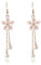 MEXRUMI 1 Paar Frauen Hänger Ohrringe mit Silber oder Gold Legierung, Weiß mit Silber, Perlen, Blumen Design, Hochzeits-Ohrringe, Brautschmuck