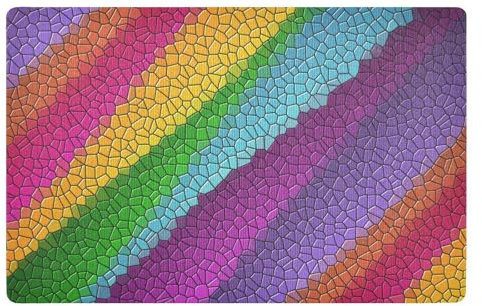 Colorful Rainbow Front Door Mat 32x20in Non Slip Rubber Indoor Outdoor Entrance Door Mat All-Season All-Weather Inside Floor Mat for Front Back Door and Entryway