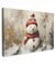 MuchoWow© Impression sur Toile Decoration Murale Peinture 120x80 cm Tableaux Decoratifs Muraux Déco Chambre Cadeau Noel Tableau Salon Bonhomme de neige - Hiver - Neige - Beige