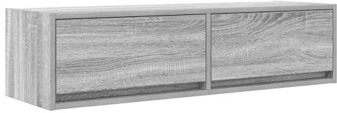 vidaXL Meuble TV Sonoma Gris 100 x 31 x 25.5 cm Bois d'ingénierie, Meuble TV Rectangle Moderne, étagères murales, Cabinet modulaire, Rangement Gain de Place pour Salon