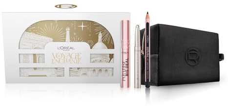 L'Oréal Paris Mascara Black Big Deal, Black Eye Pencil Paradise Le Khol, Infaillible Le Shadow Stick Lidschatten Stick 100 Ice Sparkle und elegante Beauty Schwarz Samt