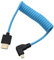 HangTon Micro HDMI vers HDMI ProRes RAW 4K 8K 60fps bleu tressé câble spiralé pour Sony ZVE-10 A7C Canon R5 R6 MKII Lumix Camera SmallHD ATOMOS Ninja V, moniteur 90 degrés type D