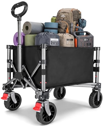 YEAUPE PRO Carrello Pieghevole con Ruote 65L Portatile Nero