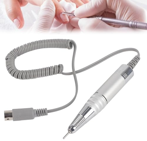 Nail Art Drill Handpiece, Electric Nail Drill Replacement Handle 35000Rpm | Metal, 5-Pin Manicure Nail Drill Handpiece Replacement, Pedicure Drill Replacement Pen Handle—Quiet, Forward & Reverse