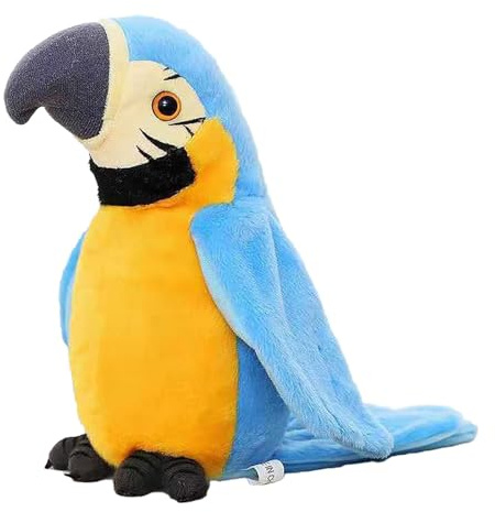 Une simulation de perroquet qui peut parler et chanter avec fonction d'enregistrement vous permet d'enregistrer des sons ou des informations, ce qui est très mignon et très adapté pour . (A, 22cm)