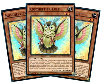 Kuscheltier Eule - Playset (3 Karten) - FUEN-DE017 - Super Rare - 1. Auflage - Deutsch - Yugioh - Fusion Enforcers - mit RC-Fieldcenter