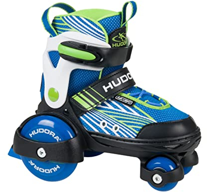 HUDORA Rollschuh My First Quad in versch. Größen & Farben - hochwertige Rollschuhe für Kinder bis 20kg - Kinder Rollschuhe größenverstellbar - sichere Einsteiger-Rollerskates mit großen Rollen