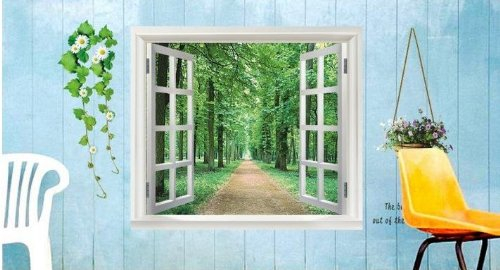 Wandaufkleber falschen Fenster Wandposter dekoratives Poster