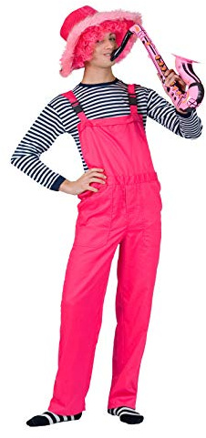 Generique - Neon-Latzhose Overall für Erwachsene pink - L