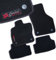 Bär-AfC Auto Fußmatten Limited Edition passend für Seat Ibiza 6J 2008-2012, Autoteppiche Nadelvlies Schwarz, Bandeinfassung Schwarz, Stick Logo Rot, Set 4-teilig, SE03466