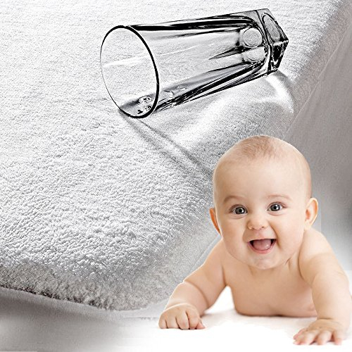 NEW WATERPROOF CRIB CRADLE MATTRESS PROTECTOR SHEET WASHABLE 90x40