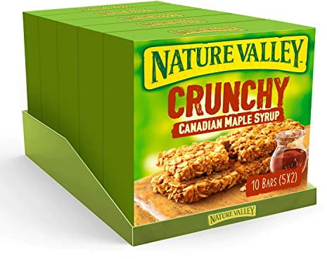 Nature Valley Crunchy Canadian Maple Syrup Cereal Bars 5X 42g (Pack of 5, Total 25 Bars)