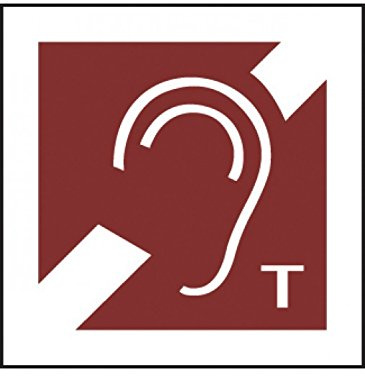 Caledonia Signs 56104 Braille Hearing Loop Symbol