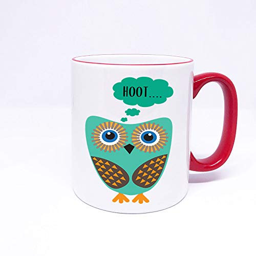 Owl Print Hot Chocolate mug for children, Coffee mugs, Christmas gift for kids, Animal Print