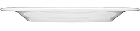 Seltmann 001.698894 Classic Porzellan Teller Flach, Rund mit Relief, Laguna uni 6 Dekor, Weiß, 21cm Durchmesser
