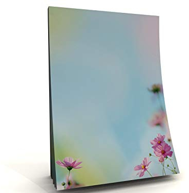 Notizblock A5 | Sonne, Blumen Motivpapier Block | Cosmea | 50 Blatt, 90g/qm | Schreibnotizblock | Notizblock | Schreibblock A5 | Paperandpicture