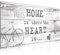 Runa Art Wandbild Home 1 Teilig 100 x 40 cm Modern Bild auf Vlies Leinwand Mit Spruch Wohnzimmer Grau 023012c