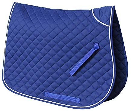 Rhinegold Tapis de Selle à Double Reliure COB Bleu Roi