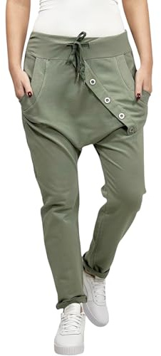 Mississhop Damen Hose Sweatpants Jogginghose Baumwolle Freizeithose Boyfriend Sporthose