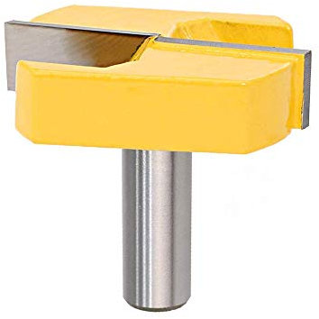 Bestgle Broca de fresadora de limpieza de fondo grande de 1/2 pulgada, broca de ranurado CNC, herramienta de fresado para carpintería, diámetro de corte de 2-1/4 pulgadas