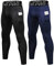 LNJLVI Kompressionshose Herren Sport Leggings Atmungsaktive Trainingshose für Jogging Fitnessstudio Laufen (Schwarz-Navy,XL)