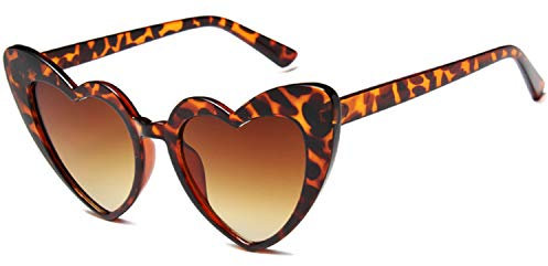 crazy bean Occhiali Da Sole Forma Cuore Occhiali Da Sole Forma Di Cuore Per Ragazza Donna Occhiali Da Sole Moda Donna Con Protezione Uv Occhiali Da Sole Retro Vintage Gatto