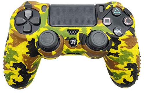 EXTREMEGRIPPRO Ultimate Coque de protection en caoutchouc de silicone pour manette de PS4 Jaune Tactics V2.0