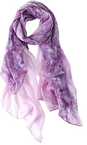 STORY OF SHANGHAI Seidenschal Damen 100% Seide, 30+ Farben XXL Blumen Seidentuch, Stola für Abendkleid Hochzeit, Seide Schal Halstuch, 175 * 110cm YDYH-01