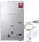 ECUTEE 10L 20KW Scaldabagno a gas di petrolio liquefatto Scaldabagno a gas propano/GPL, Scaldabagno istantaneo senza serbatoio con kit doccia, Per docce da esterno, argento