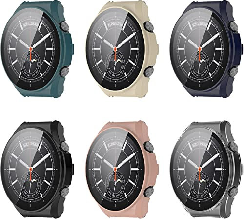 Tyogeephy Estuches compatibles con xiaomi watch S1 Coque protector de pantalla TPU Armor Shell Estuche protector para xiaomi watch S1 Smartwatch