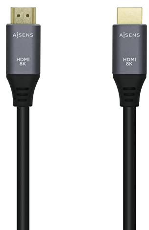 Aisens Cable Hdmi estandar V2.1 ultra alta velocidad macho a macho 3m gris negro