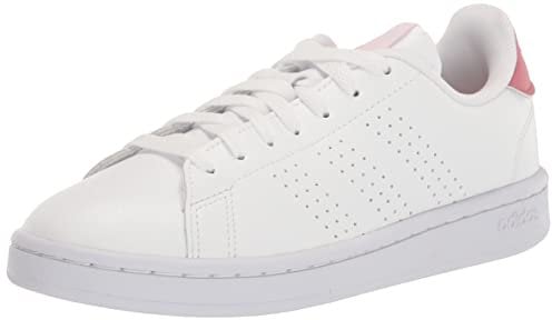 adidas Baskets Advantage pour femme, Blanc Blanc Rose Strata, 40 EU
