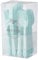 Decor Decorline - Ensemble de couverts réutilisables en plastique robuste - 40 pièces - Chacun avec 20 fourchettes, 10 couteaux et 10 cuillères - Baroque Collection - Turquoise