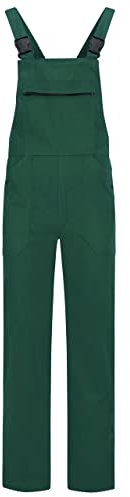 BWOLF ANAX 100% Cotone Salopette da Lavoro in Cotone con 5 Tasche Posteriori e Cerniera erba, XL