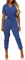 Damen Body Einteiler Sexy Pyjama Overalls für Frauen, Sommer, lässig, kurzärmliges, Button-Down-Gürtel, Arbeitsoverall, Strampler mit Taschen Overall Damen Jeans (Blue, XL)