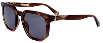 Police SPLF88 Shiny striped brown mustard 52/22/145 Herren Sonnenbrillen