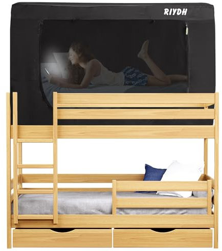 RIYDH Bed Canopy Tents for Adult - Portable Dream Tent with 3 Doors, Breathable Private Space - 70% Blackout