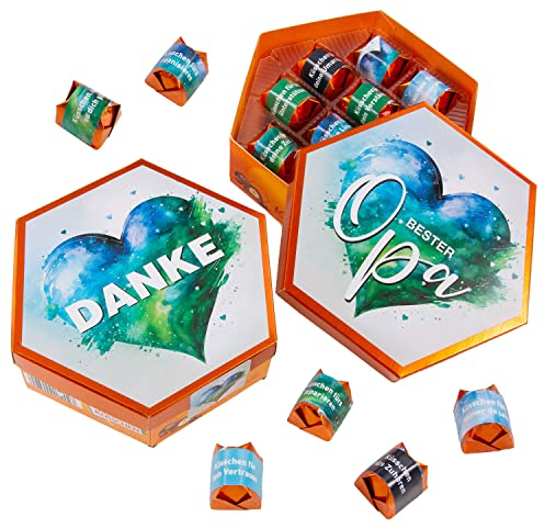 younikat Aufkleber-Set passend für Küsschen Pralinen - Danke Bester Opa-Design - dv1192
