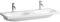 LAUFEN Lua Doppelwaschtisch, 1 Hahnloch, ohne Überlauf, 1200x460mm, H8140814001561, Farbe: Weiß mit LCC