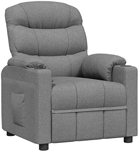 vidaXL Relaxsessel Hellgrau Stoff