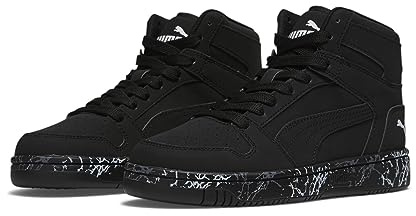 Puma Unisex-Child, Rebound Layup Mountain Park, Puma Black-Puma Black, Big Kid, 4.5