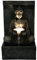 LQSSA Fontaine d'eau de Jardin extérieure Fontaine Solaire Caractéristique de l'eau de Jardin extérieure Statues en polyrésine LED Bouddha en Pierre Cascades sur Pied Fontaines pour Cour de Maison