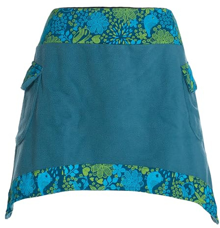 Vishes - Alternative Bekleidung - Thermorock Warmer Damen Winterrock kurz Elfen Minirock aus Fleece türkis 36-38