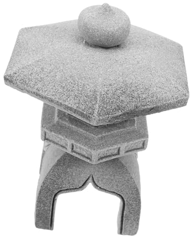 VILLFUL Linterna Piedra Pagoda del Jardín Zen Linterna Japonesa Mini Estatua Pagoda Decoración Pagoda Decoración del Jardín Japonés Decoración Jardín Mesa Arena Artesanía Arenisca