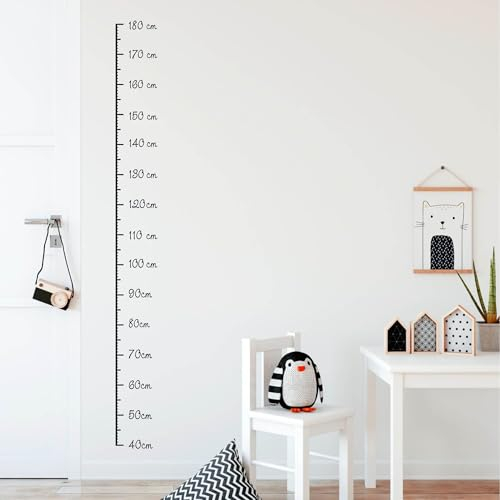Wandtattoo Kinderzimmer Messlatte von Wandtattoo Loft Maßband 40-180 cm ohne Hintergrundfolie Wandsticker in 30 Farben möglich