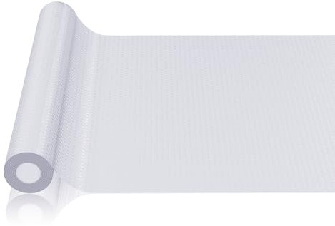 Bäcker & Lecker Schubladenmatte Antirutschmatte Küche Schubladen Matte Schubladenschoner Rutschmatte für Küchenladen Kühlschran Regale, Zuschneidbar 34 x 400 cm Transparent